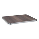 1 1/8" Wood Grain Table Top with Grey Aluminum Alloy Edge, Indoor/Outdoor Use