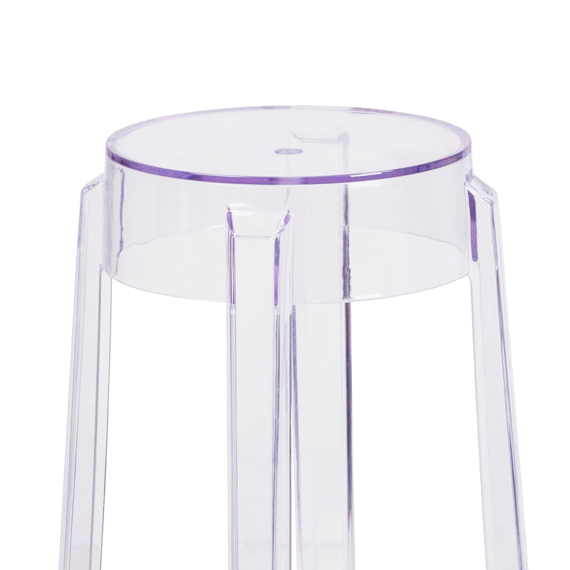Laney 25.75'' High Transparent Counter Height Stool