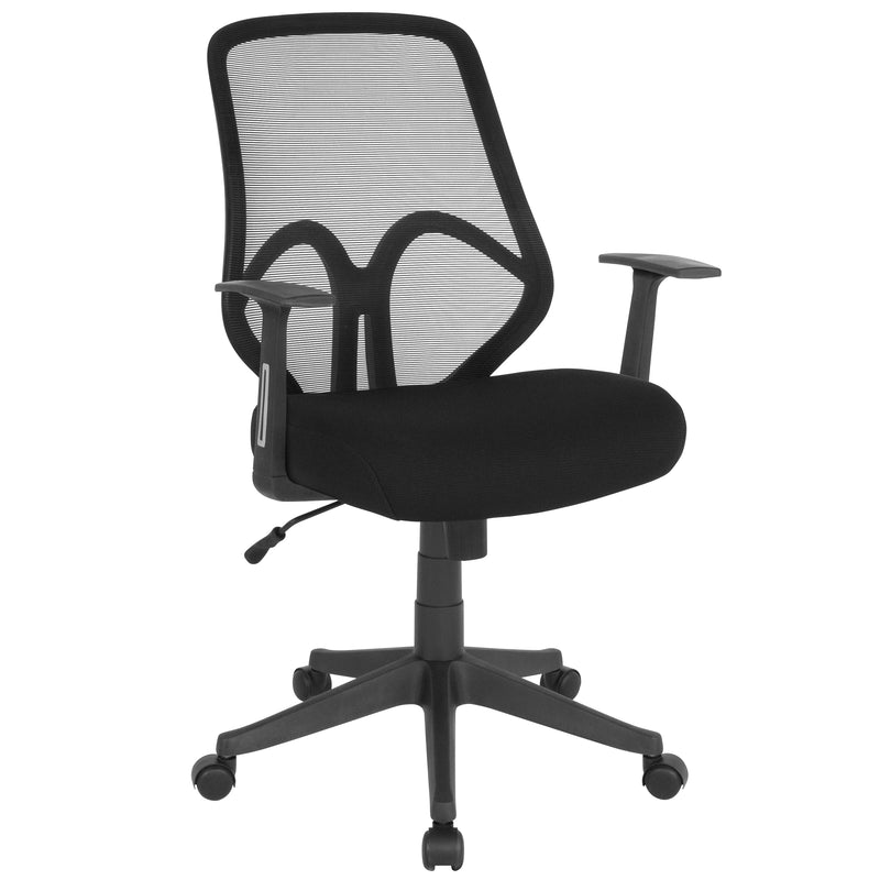 Salerno Series High Back Black Mesh Office Chair with Arms