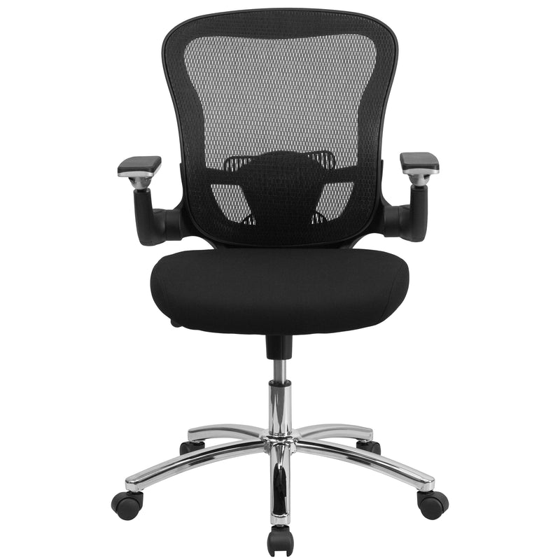 Sam Mid-Back Black Mesh Executive Swivel Ergonomic Office Chair with Height Adjustable Flip-Up Arms