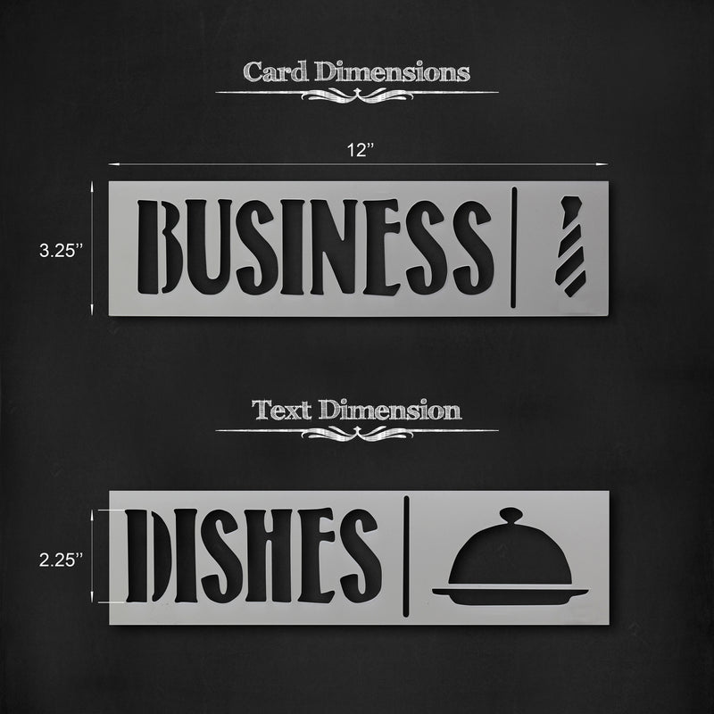 Canterbury Reusable Restaurant Stencil Set Use with Dry Erase Markers, Liquid Chalk Markers or Regular Markers