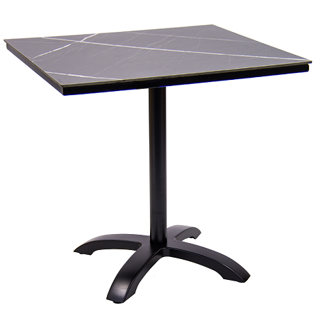 30" x 30" High Pressure Laminate Table Top & Aluminum Base