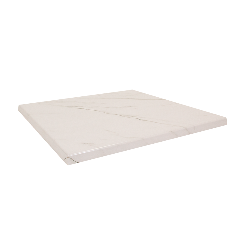 Molded Compression Table Top in Marble White, Indoor Use