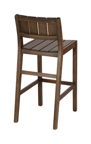 Indoor Elmwood Barstool in Walnut Finish