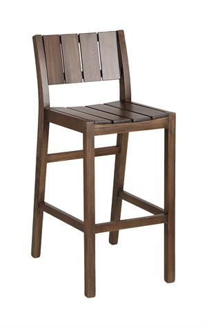 Indoor Elmwood Barstool in Walnut Finish