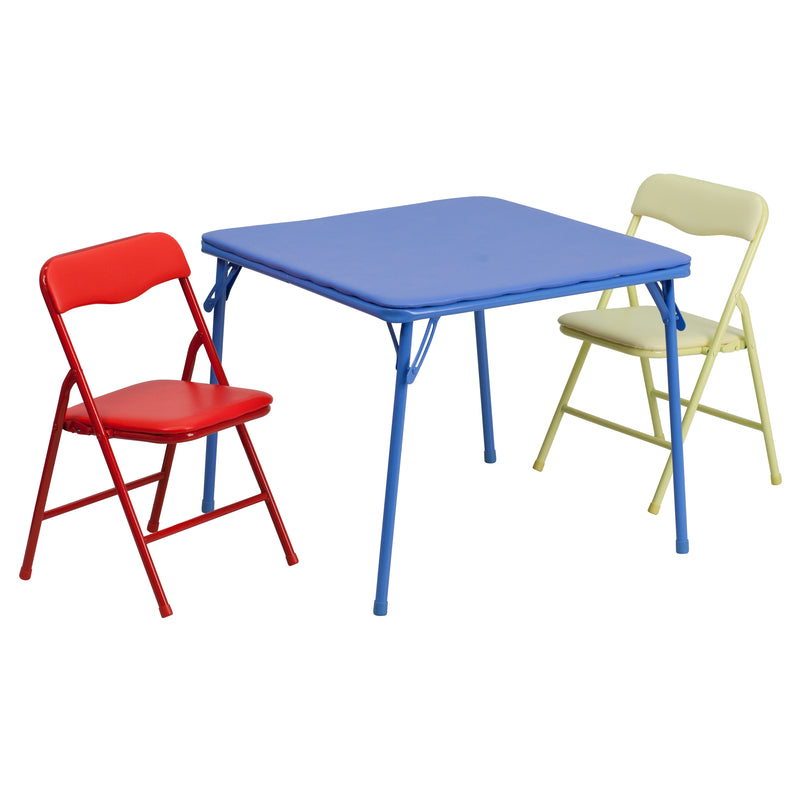 Mindy Kids Colorful 3 Piece Folding Table and Chair Set