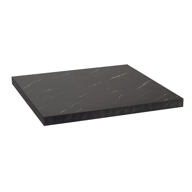 Laminate Table Top in Black Granite Print for Indoor Use, 1 1/2'' Thick