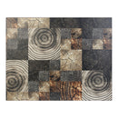 Melamine Table Top with Rustic Woodgrain Pattern and Black Edge, 2-Inch Thick for Indoor Use