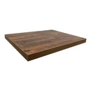 Melamine Table Top with Rustic Brown Woodgrain Pattern, 2-Inch Thick for Indoor Use