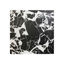 Melamine Table Top with Bold White Marble Veining , 2-inch Thick for Indoor Use