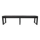 72L,Indoor Black Metal Waiting Bench