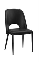 Metal Chair With Black Vinyl Seat & Back