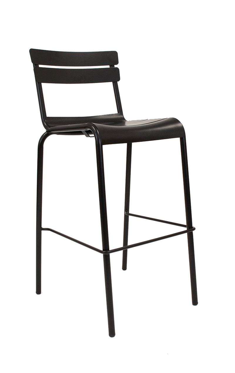 Outdoor Black Metal Bartsool