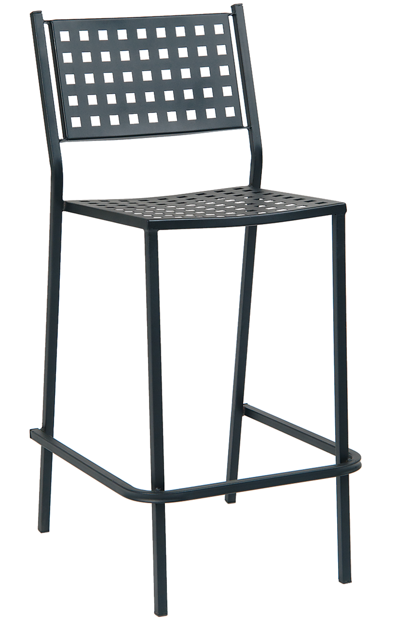 Black Iron Barstool, Stackable