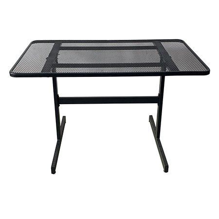 Outdoor Metal Folding Table in Black, 30"x48"