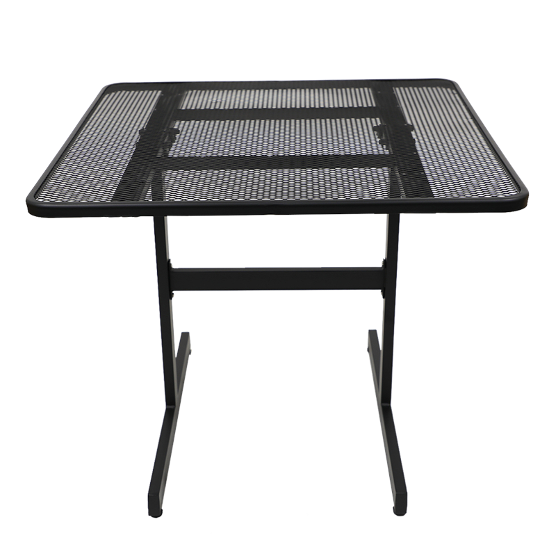 Outdoor Metal Folding Table in Black, 36"x36"