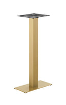 9''x 18'' Gold Finish Stainless Steel Bar Height Table Base for Indoor Use