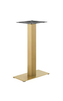 9''x 18'' Gold Finish Stainless Steel Table Base for Indoor Use