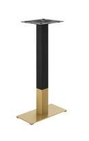9''x 18'' Gold and Black Finish Stainless Steel Bar Height Table Bases for Indoor Use