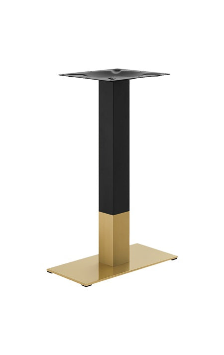 9''x 18'' Gold and Black Finish Stainless Steel Table Bases for Indoor Use