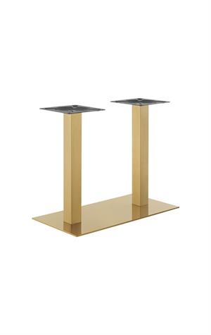 18''x 36" Gold Finish Stainless Steel Table Base for Indoor Use