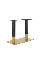 18''x 36" Gold and Black Finish Stainless Steel Table Bases for Indoor Use