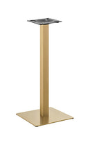20" x 20" Gold Finish Stainless Steel Bar Height Table Base for Indoor Use