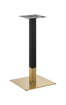 20''x 20'' Gold and Black Finish Stainless Steel Bar Height Table Bases for Indoor Use