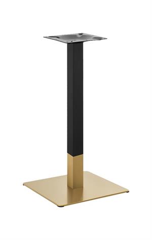 20''x 20'' Gold and Black Finish Stainless Steel Bar Height Table Bases for Indoor Use