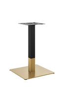 20''x 20'' Gold and Black Finish Stainless Steel Bar Height Table Bases for Indoor Use