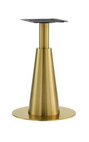 20" Round Indoor Gold Stainless Steel Tapered Pedestal Table Base