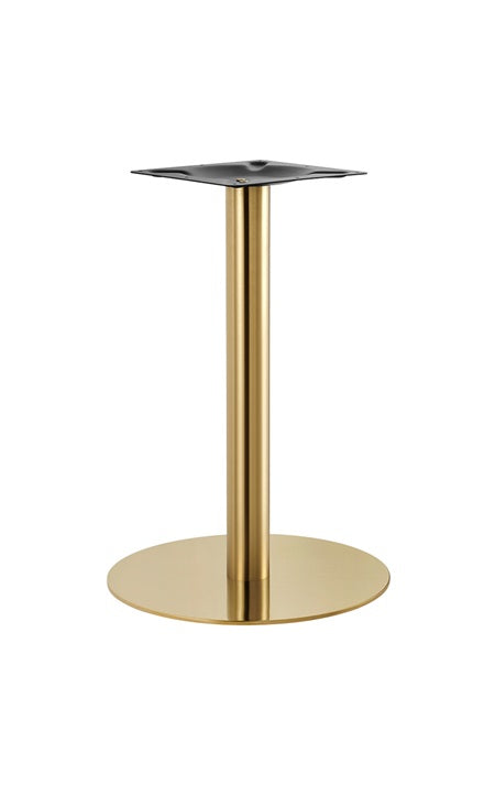20" Round Gold Finish Stainless Steel Table Base for Indoor Use