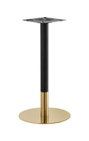 20" Round Gold and Black Finish Stainless Steel Bar Height Table Bar Height Bases for Indoor Use