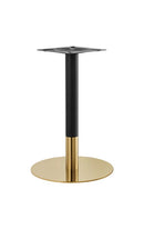 20" Round Gold and Black Finish Stainless Steel Table Bases for Indoor Use