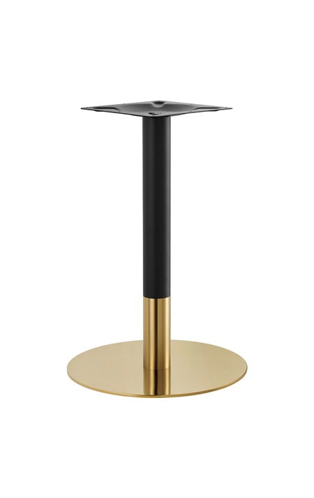 20" Round Gold and Black Finish Stainless Steel Table Bases for Indoor Use