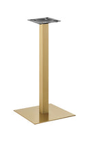 22''x 22" Gold Finish Stainless Steel Bar Height Table Base for Indoor Use