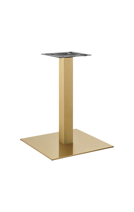 22''x 22" Gold Finish Stainless Steel Table Base for Indoor Use