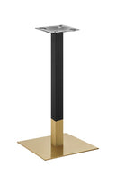 22''x 22'' Gold and Black Finish Stainless Steel Bar Height Table Bases for Indoor Use