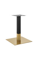 22''x 22'' Gold and Black Finish Stainless Steel Table Bases for Indoor Use