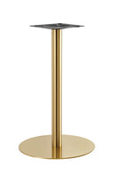 23" Round Gold Finish Stainless Steel Bar Height Table Base for Indoor Use