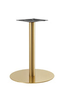 23" Round Gold Finish Stainless Steel Table Base for Indoor Use