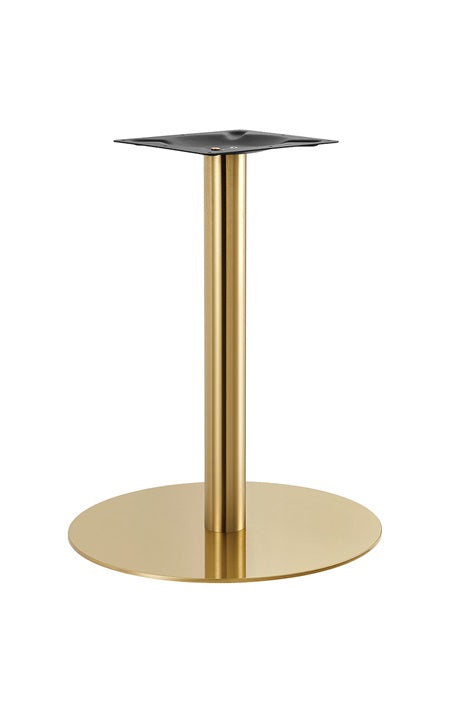 23" Round Gold Finish Stainless Steel Table Base for Indoor Use