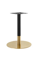 23" Round Gold and Black Finish Stainless Steel Table Bases for Indoor Use