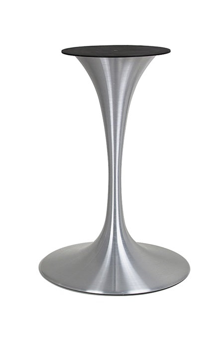 Indoor/Outdoor One-Piece Stainless Steel Table Base in Tulip Shape, 20" Round