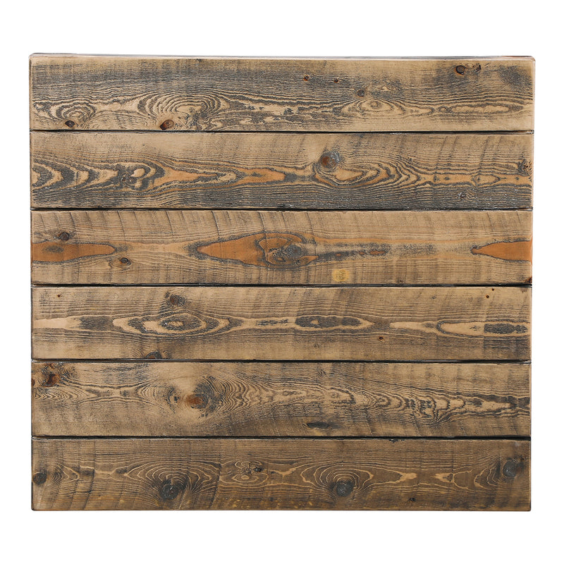 Indoor 1 1/2-Inch Thick Pinewood Table Top with Natural Finish and Rustic Plank Design