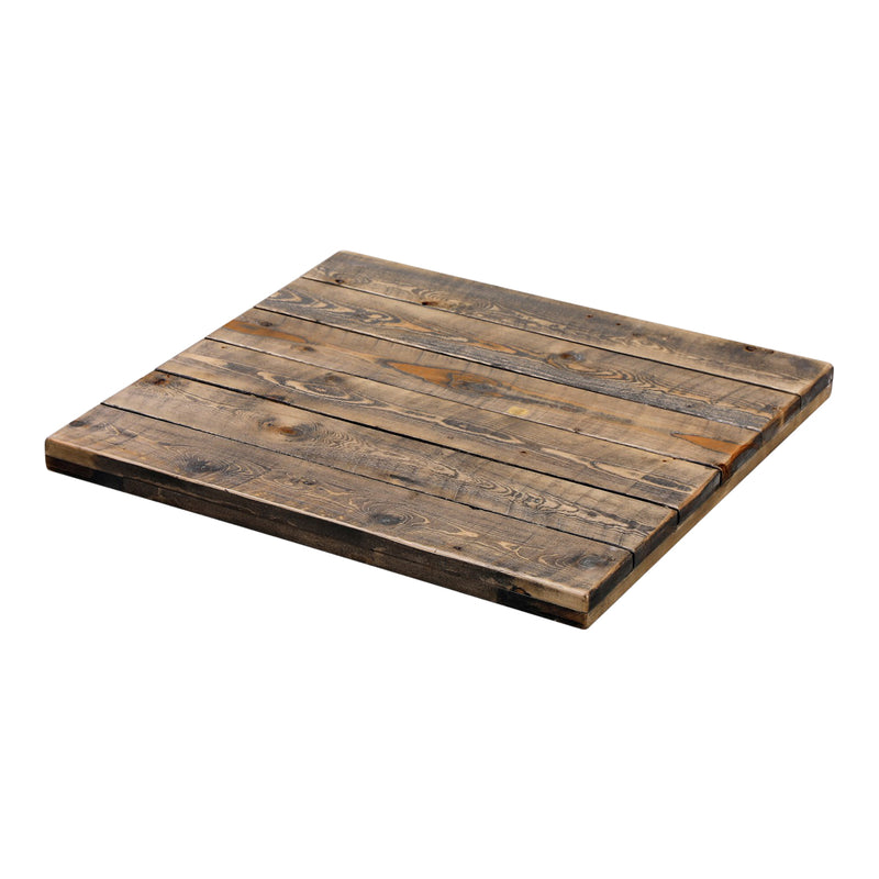 Indoor 1 1/2-Inch Thick Pinewood Table Top with Natural Finish and Rustic Plank Design