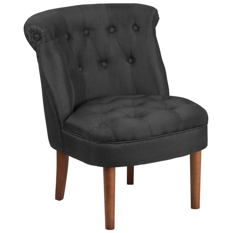 HERCULES Kenley Series Black Fabric Tufted Chair