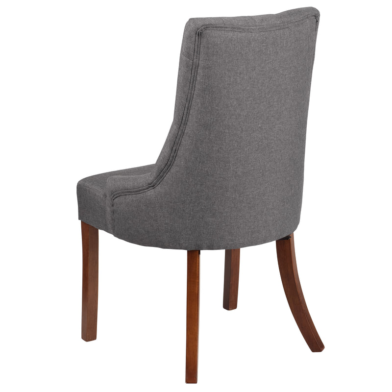HERCULES Paddington Series Gray Fabric Tufted Chair