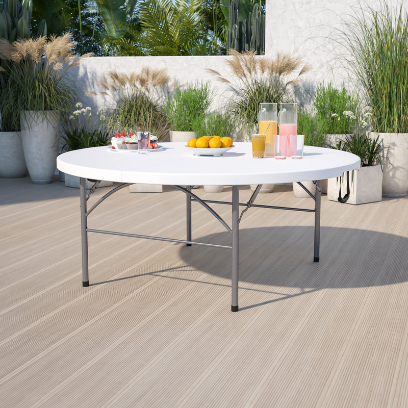 Kathryn 5-Foot Granite White Plastic Folding Training Table