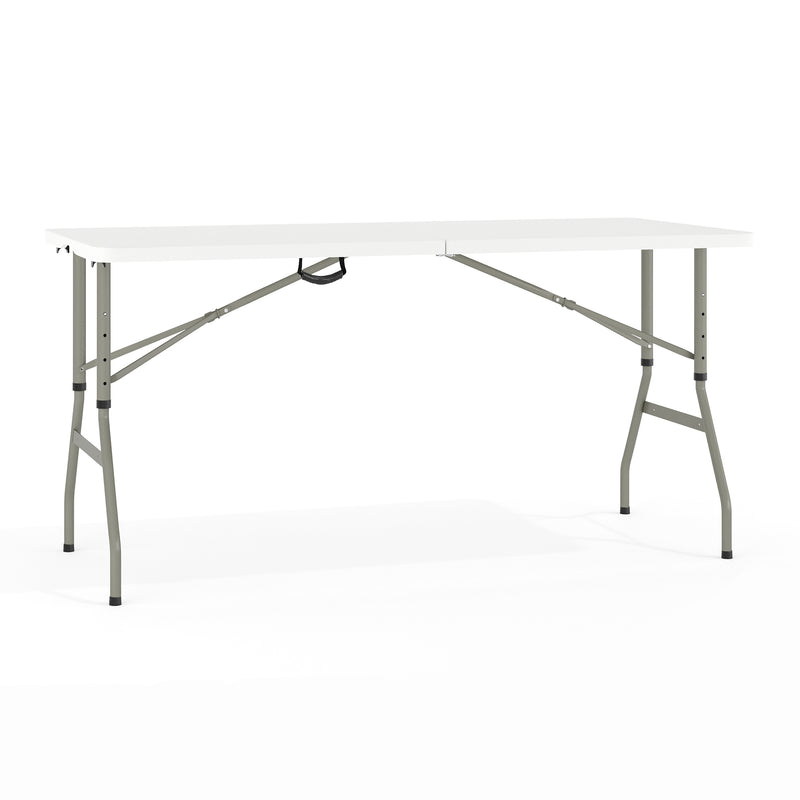Kathryn 5-Foot Granite White Plastic Folding Table